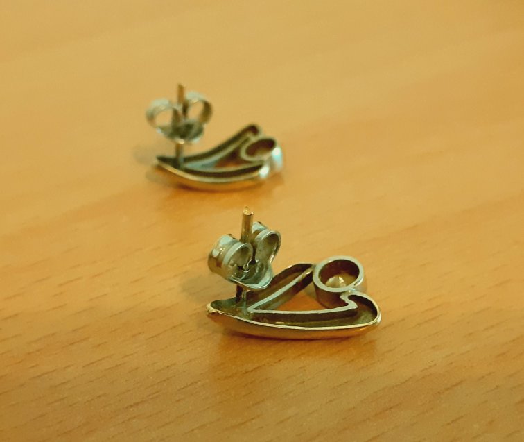 Gold 585 Ohrstecker Stein weiß ca. 2,6g – Foto 5