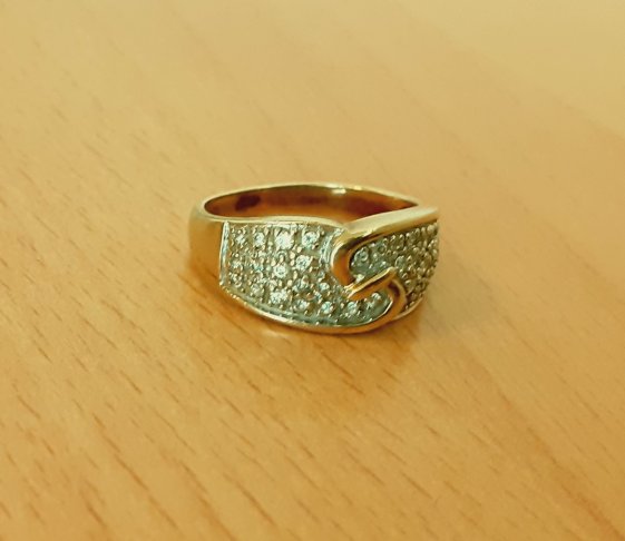 Gold 333 Ring Steine weiß ca. 4,26g – Foto 3