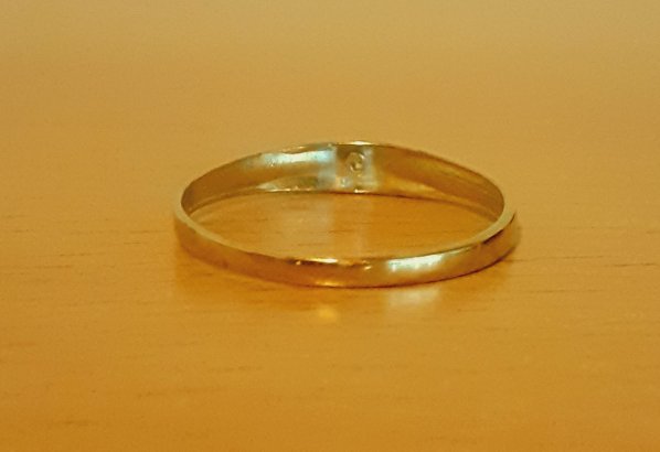Gold 333 Ring Stein weiß ca. 0,75g – Foto 3