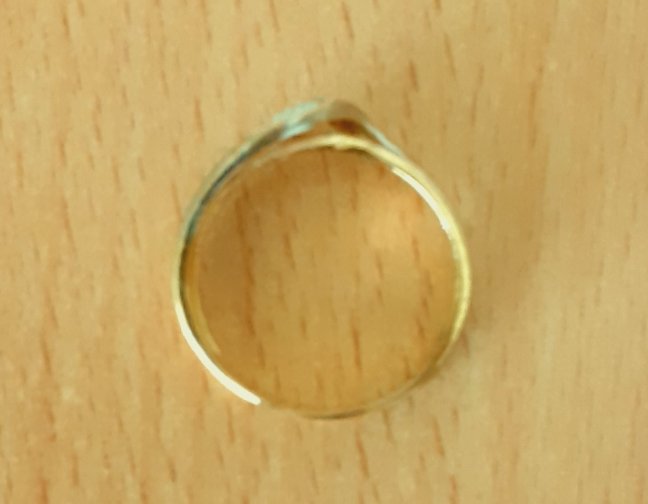 Gold 333 Ring 3 Steine weiß ca. 2,39g – Foto 5