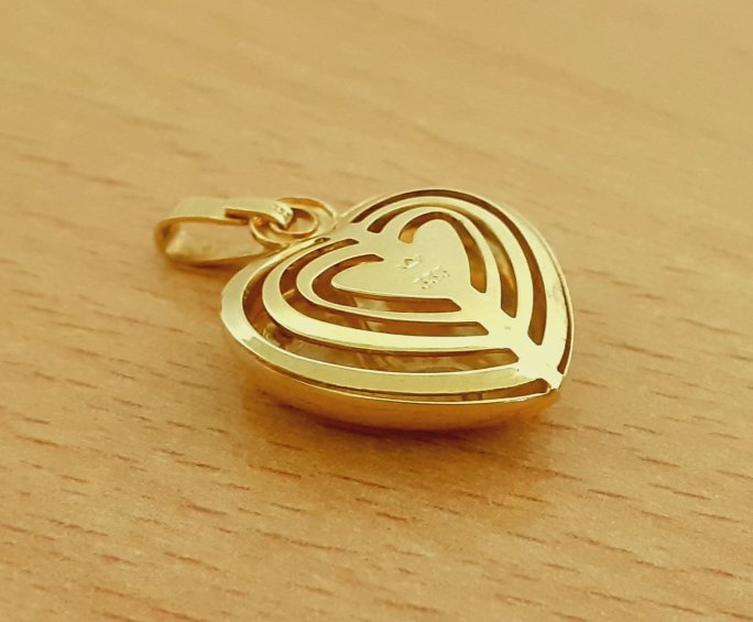 Gold 333 Anhänger Herz ca. 2,45g – Foto 4