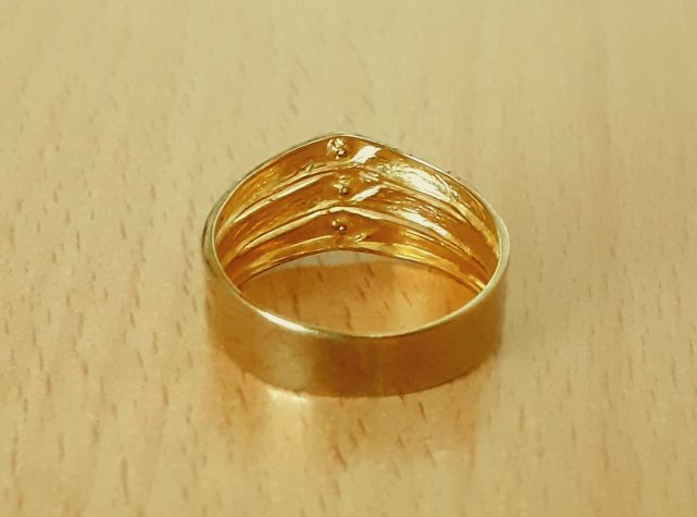 Gold 333 Ring 3 Steine weiß ca. 2,46g – Foto 3