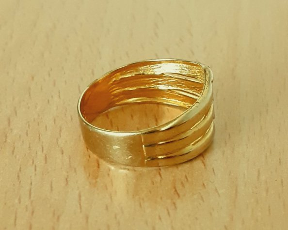 Gold 333 Ring 3 Steine weiß ca. 2,46g – Foto 4