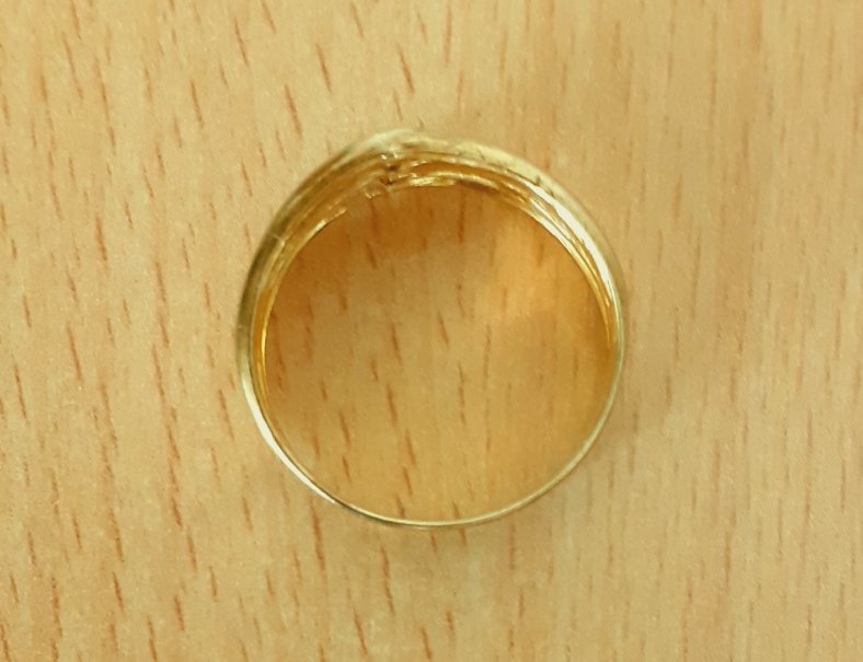 Gold 333 Ring 3 Steine weiß ca. 2,46g – Foto 5