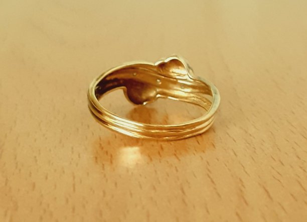 Gold 585 Ring Steine weiß ca. 2,35g – Foto 4