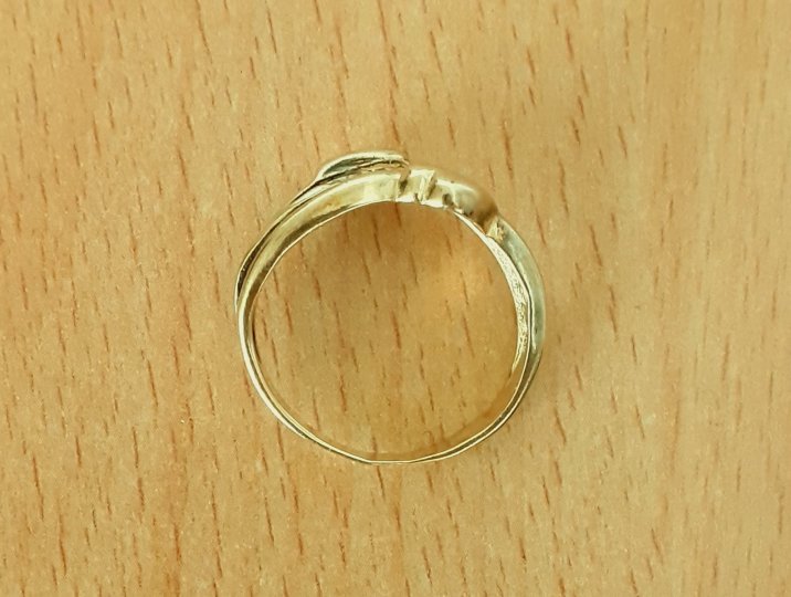 Gold 585 Ring Steine weiß ca. 2,35g – Foto 5